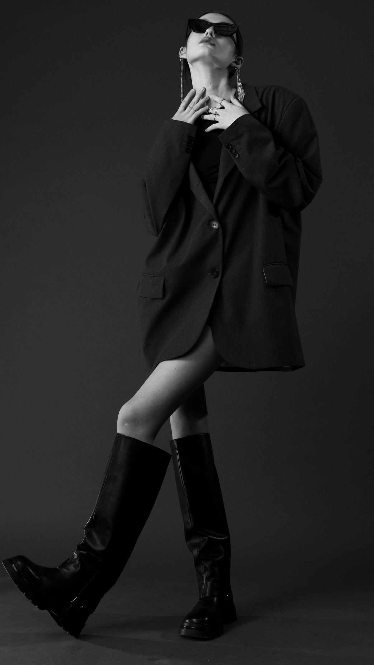 After Hours monochrome tailoring look